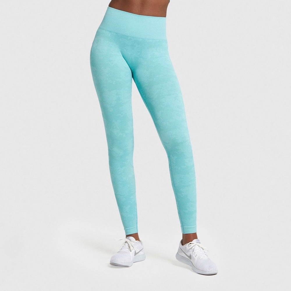 Gymshark Adapt Camo Seamless Leggings - Light Green